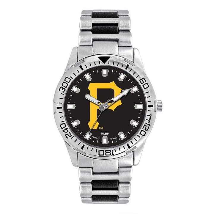 Men's Game Time Pittsburgh Pirates Heavy Hitter Watch, Silver