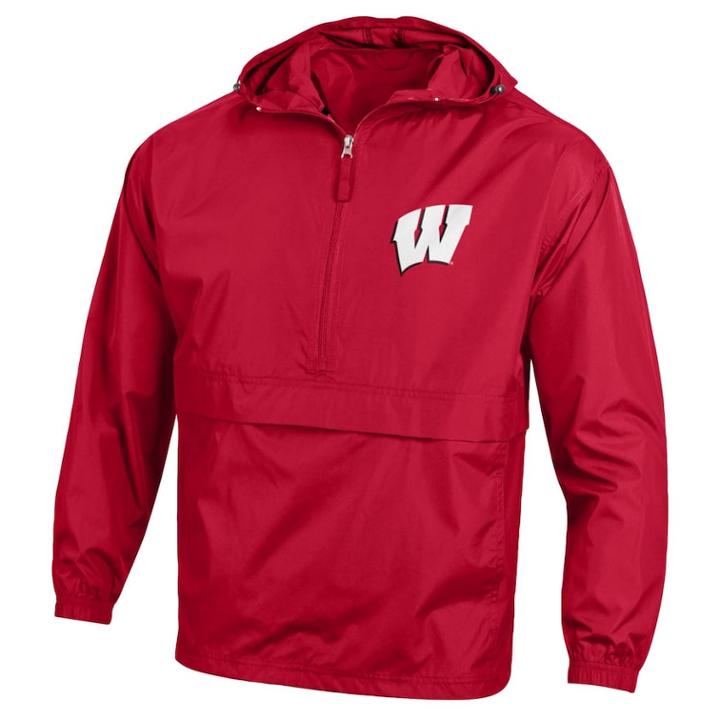 Men's Champion Wisconsin Badgers Pack 'n' Go Jacket, Size: Small, Red