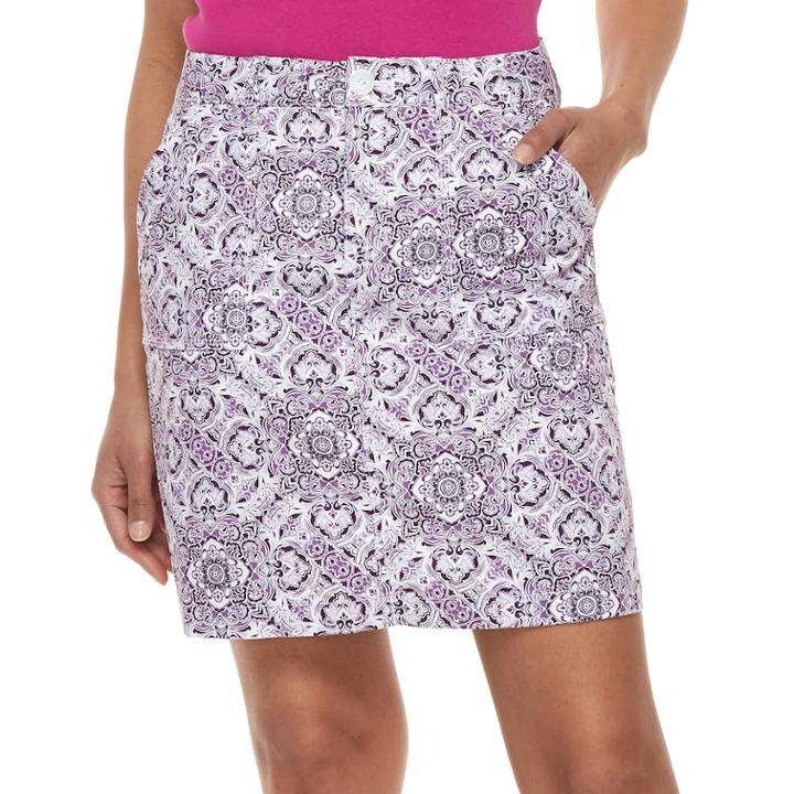Women's Croft & Barrow&reg; Twill Skort, Size: 10, Drk Purple