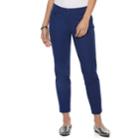 Women's Apt. 9&reg; Bistretch Ankle Pants, Size: 8, Dark Blue