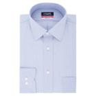 Men's Chaps Essentials Regular-fit Microcheck Wrinkle-free Stretch Collar Dress Shirt, Size: Xl-34/35, Brt Blue