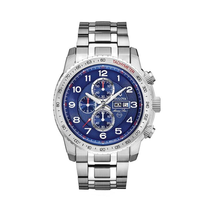 Bulova Watch - Men's Sport Marine Star Stainless Steel Chronograph - 96c121, Grey