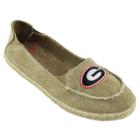 Women's Campus Cruzerz Georgia Bulldogs Cabo Slip-on Shoes, Girl's, Size: 7, Beig/green (beig/khaki)