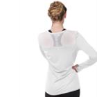 Women's Soybu Endurance Peek-a-boo Racerback Long Sleeve Tee, Size: Xs, White