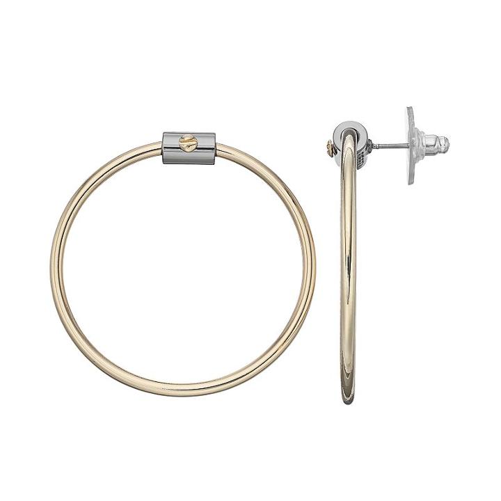 Reed Two Tone Hoop Earrings, Women's, Ovrfl Oth