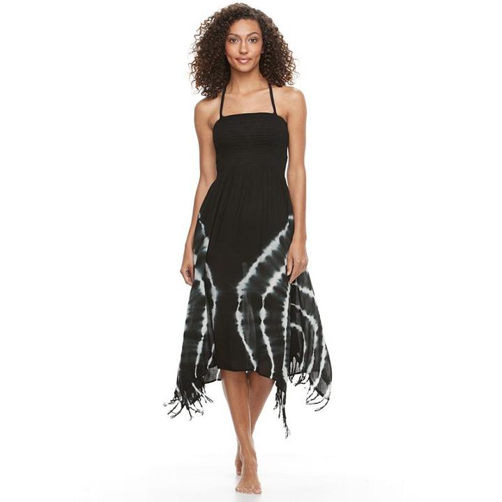 Women's Exist Tie-dye Smocked Cover-up, Size: Small, Multicolor