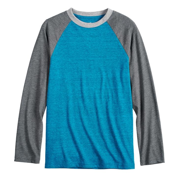 Husky Boys 8-20 Urban Pipeline&reg; Ultimate Raglan Tee, Size: L Husky, Med Blue