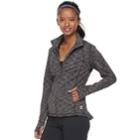 Women's Fila Sport&reg; Flounce Back Thumb Hole Jacket, Size: Medium, Black