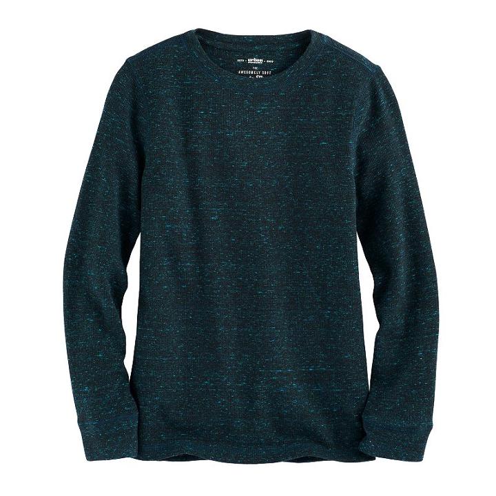 Boys 8-20 Urban Pipeline Thermal Tee, Size: Medium, Black