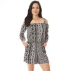 Women's Apt. 9&reg; Off-the-shoulder Printed Romper, Size: Small, Black White