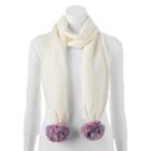 Keds Cable-knit Zigzag Scarf, Women's, White