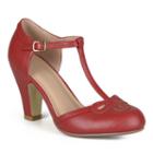 Journee Collection Parley Women's Mary Jane Heels, Girl's, Size: Medium (11), Red