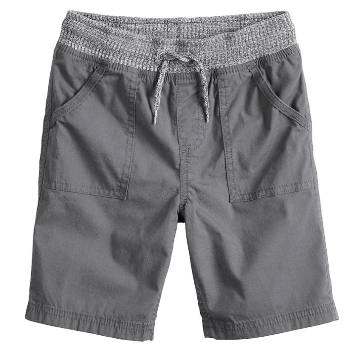 Boys 4-12 Sonoma Goods For Life&trade; Pork Chop Pull On Shorts, Size: 6, Med Grey