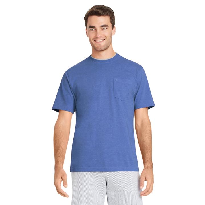 Men's Izod Soft Touch Classic-fit Crewneck Tee, Size: Large, Blue