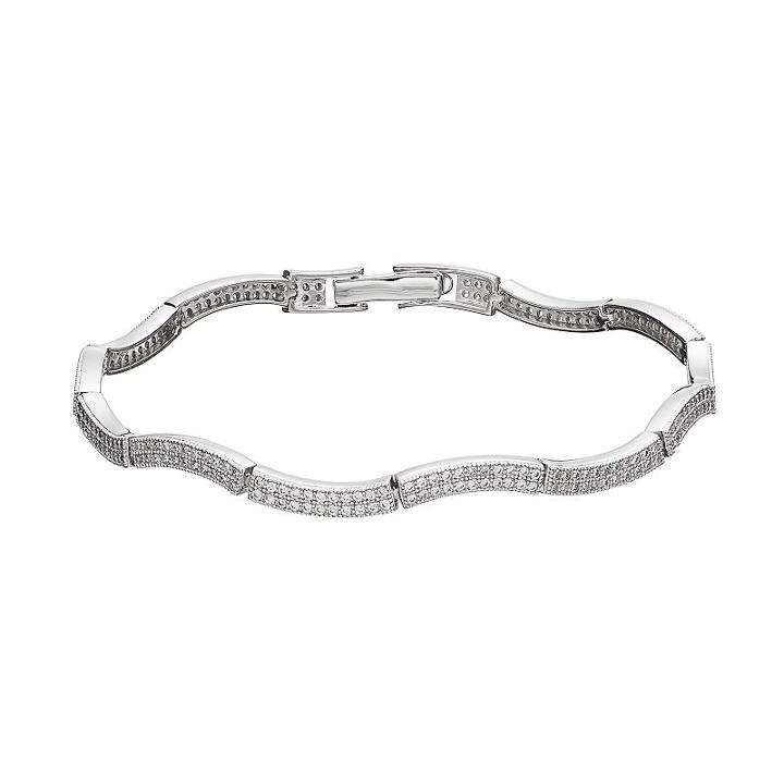 Diamond Splendor Sterling Silver Bracelet, Women's, White