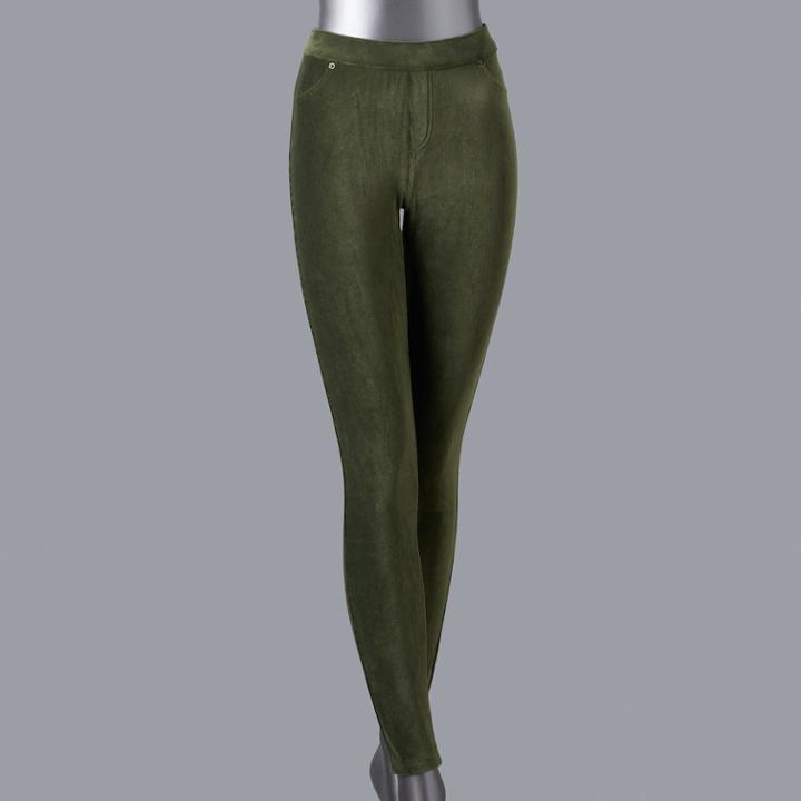 Simply Vera Vera Wang Women's Corduroy Leggings, Size: Large, Green