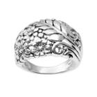 Journee Collection Sterling Silver Flower Ring, Women's, Size: 5, Grey
