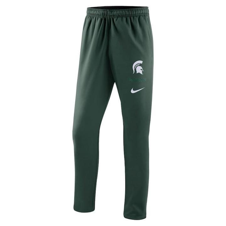 Men's Nike Michigan State Spartans Therma-fit Pants, Size: Medium, Green