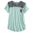 Girls 7-16 & Plus Size So&reg; Flippy Sequin Pocket V-neck Tee, Size: 16, Lt Green