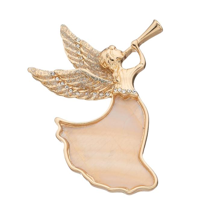 Dana Buchman Composite Shell Angel Pin, Women's, White