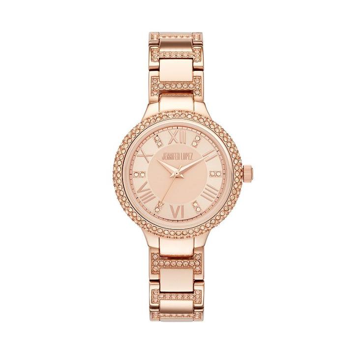 Jennifer Lopez Women's Hollie Stainless Steel Watch, Size: Medium, Pink