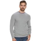 Men's Apt. 9 &reg; Modern-fit Textured Stretch Soft Touch Layering Sweater, Size: Large, Med Grey