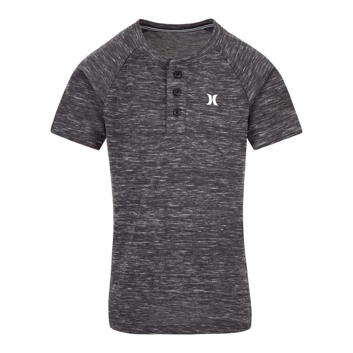 Boys 4-7 Hurley Cloud Slubbed Henley Tee, Size: 4, Med Grey