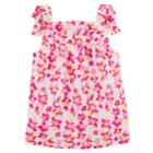 Girls 4-8 Carter's Shoulder Tie Poplin Tank Top, Size: 4-5, Pink Print