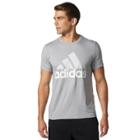 Men's Adidas Classic Tee, Size: Large, Med Grey