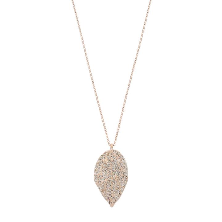 Mudd&reg; Long Simulated Aurora Borealis Leaf Pendant Necklace, Women's, Size: 30, Pink