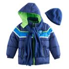 Boys 4-7 I-extreme 3-pc. Colorblock Puffer Jacket, Hat & Scarf Set, Size: 5, Blue (navy)