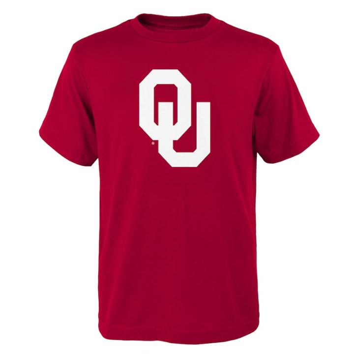 Boys 4-18 Oklahoma Sooners Primary Logo Tee, Size: 8-10, Dark Red