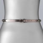 Women's Simply Vera Vera Wang Curb Chain Overlay Belt, Size: Large, Silver (pewter)
