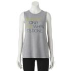 Juniors' So&reg; Graphic Muscle Tee, Girl's, Size: Small, Med Grey