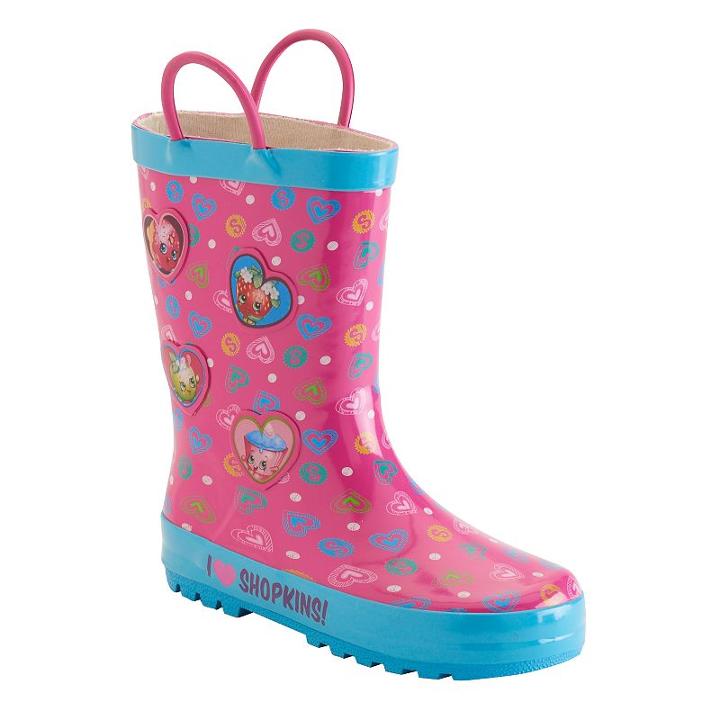 Girls 4-16 Shopkins D'lish Donut, Apple Blossom & Cupcake Chic Rain Boots, Girl's, Size: 12, Blue