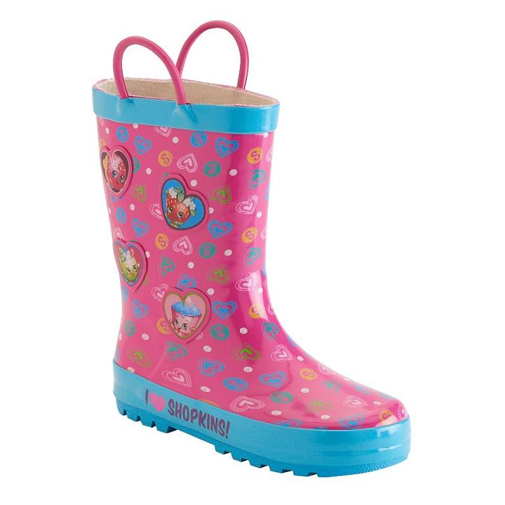 Girls 4-16 Shopkins D'lish Donut, Apple Blossom & Cupcake Chic Rain Boots, Girl's, Size: 12, Blue