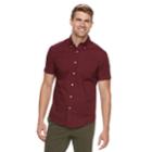 Men's Sonoma Goods For Life&trade; Modern-fit Stretch Poplin Button-down Shirt, Size: Small, Dark Pink