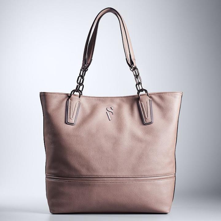 Simply Vera Vera Wang Catherine Tote, Women's, Med Brown