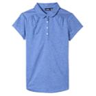 Girls 7-16 Chaps School Uniform Performance Polo, Size: 8-10, Med Blue