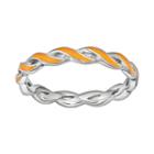 Stacks And Stones Sterling Silver Stack Ring, Women's, Size: 5, Orange