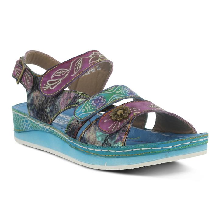 L'artiste By Spring Step Sumacah Women's Sandals, Size: 36, Turquoise/blue (turq/aqua)