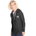 Women's Champion Heritage Raglan Full Zip Hoodie, Size: Large, Black