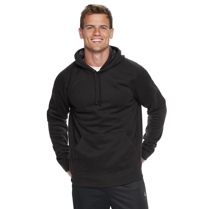 Men's Tek Gear&reg; Ultra Soft Fleece Pull-over Hoodie, Size: Xl, Black