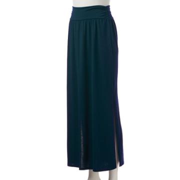 Women's Studio 253 Shirred Maxi Skirt, Size: Xl, Med Blue