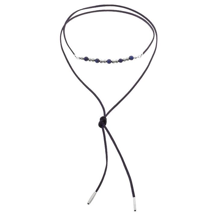 Mudd&reg; Blue Beaded Lariat Choker Necklace, Women's