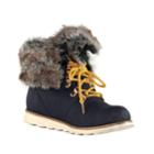 Olivia Miller Ludlow Women's Faux-fur Trim Ankle Boots, Size: 6, Blue (navy)