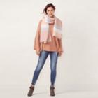 Lc Lauren Conrad Colorblock Blanket Scarf, Women's, Blush
