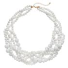 White Beaded Torsade Necklace, Women's