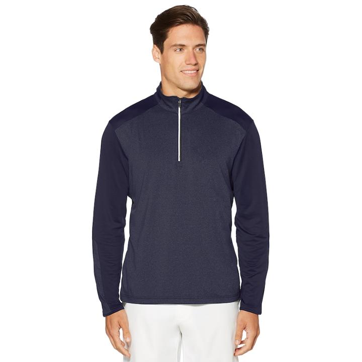 Men's Grand Slam Motionflow 360 Regular-fit Quarter-zip Golf Pullover, Size: Xl, Med Blue