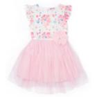 Girls 4-6x Little Lass Floral Tulle Dress, Size: 6x, Pink